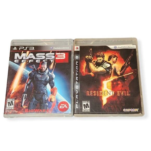 Sony Playstation 3 Games Lot Resident Evil & Mass Effect 3 CIB (PS3) Pre-owned - Picture 1 of 4